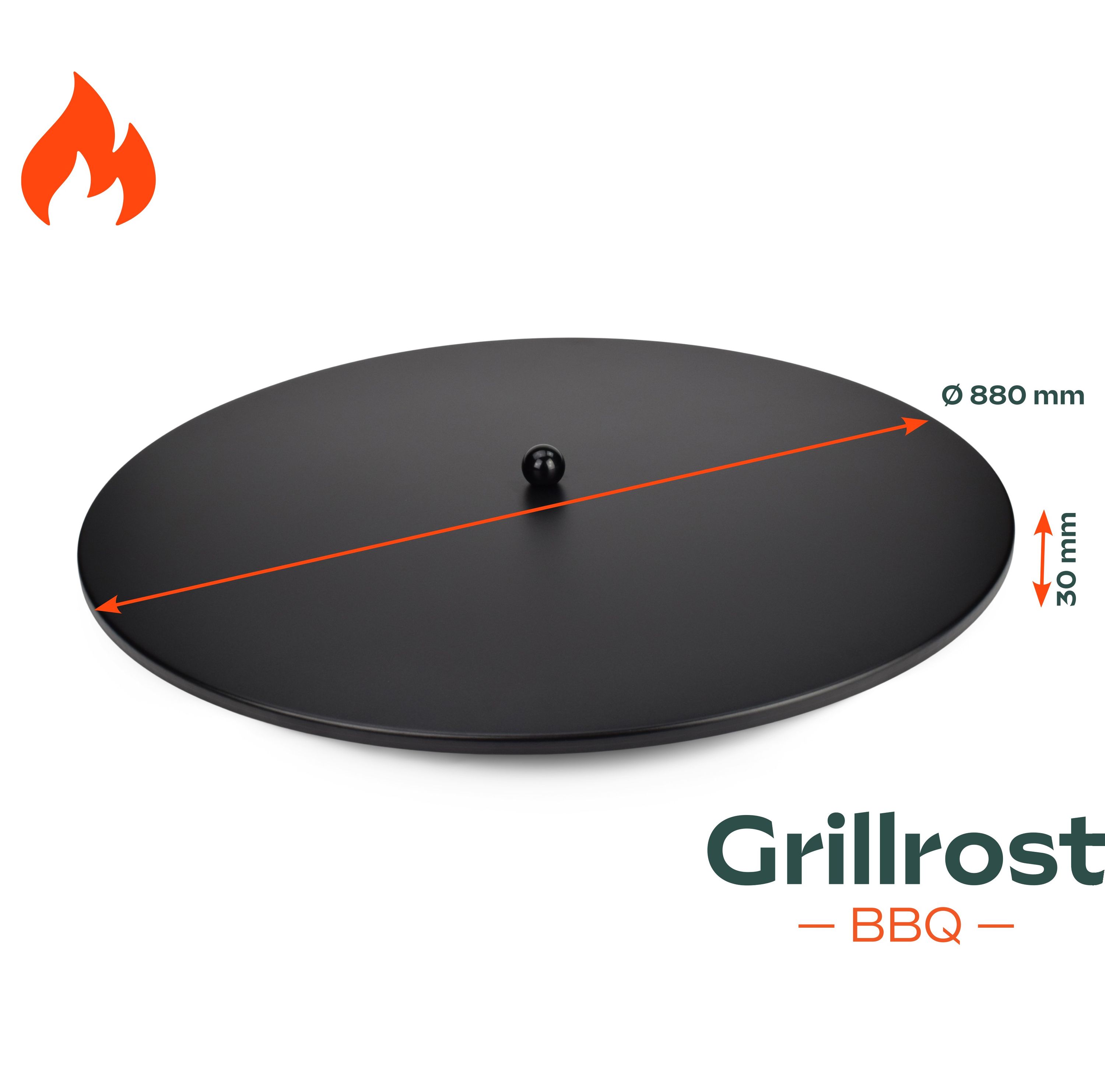 Cover plate 85cm for fire plates 85 cm - powder coated