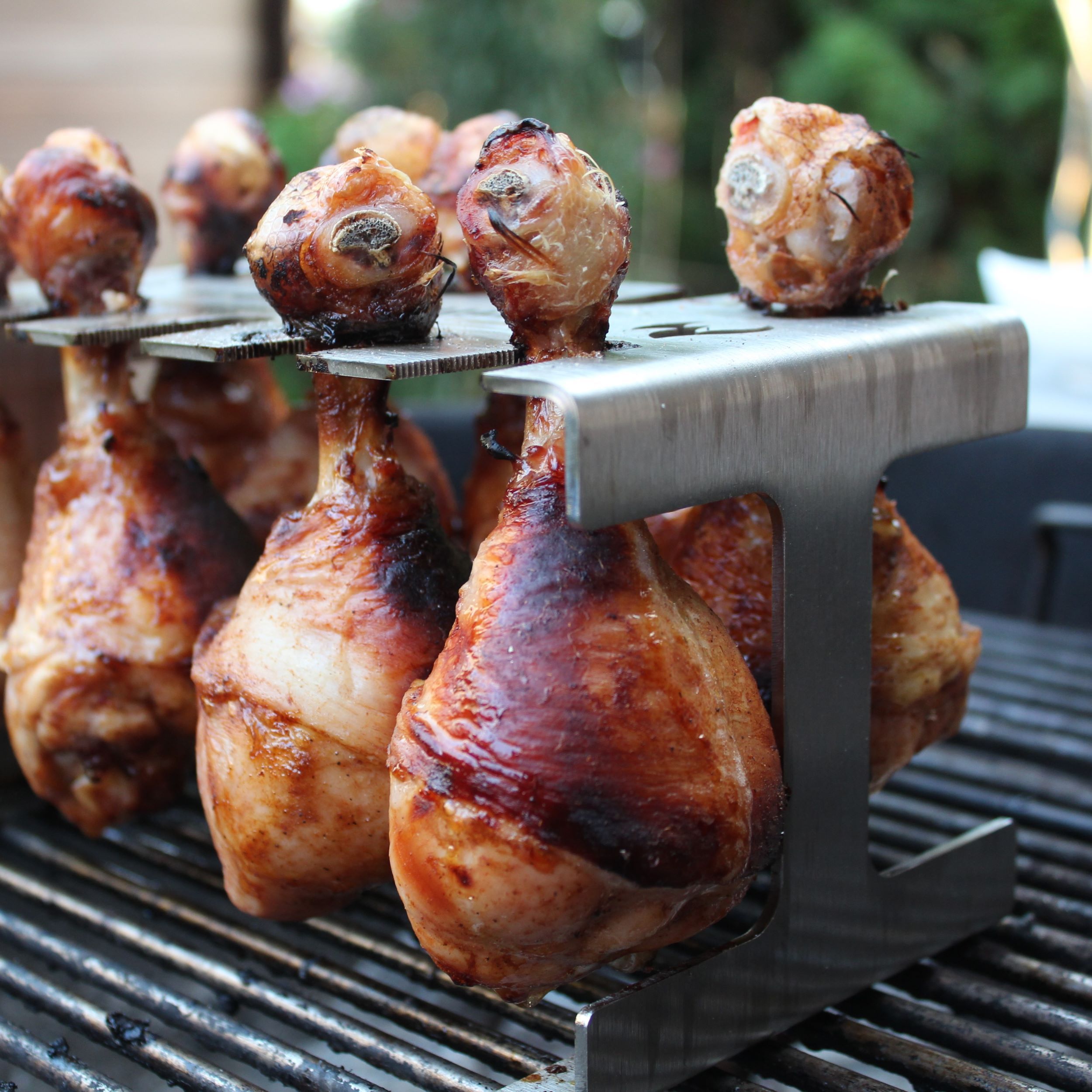 Stainless Steel Chicken Leg Holder 10 drumstick holder for grill and oven