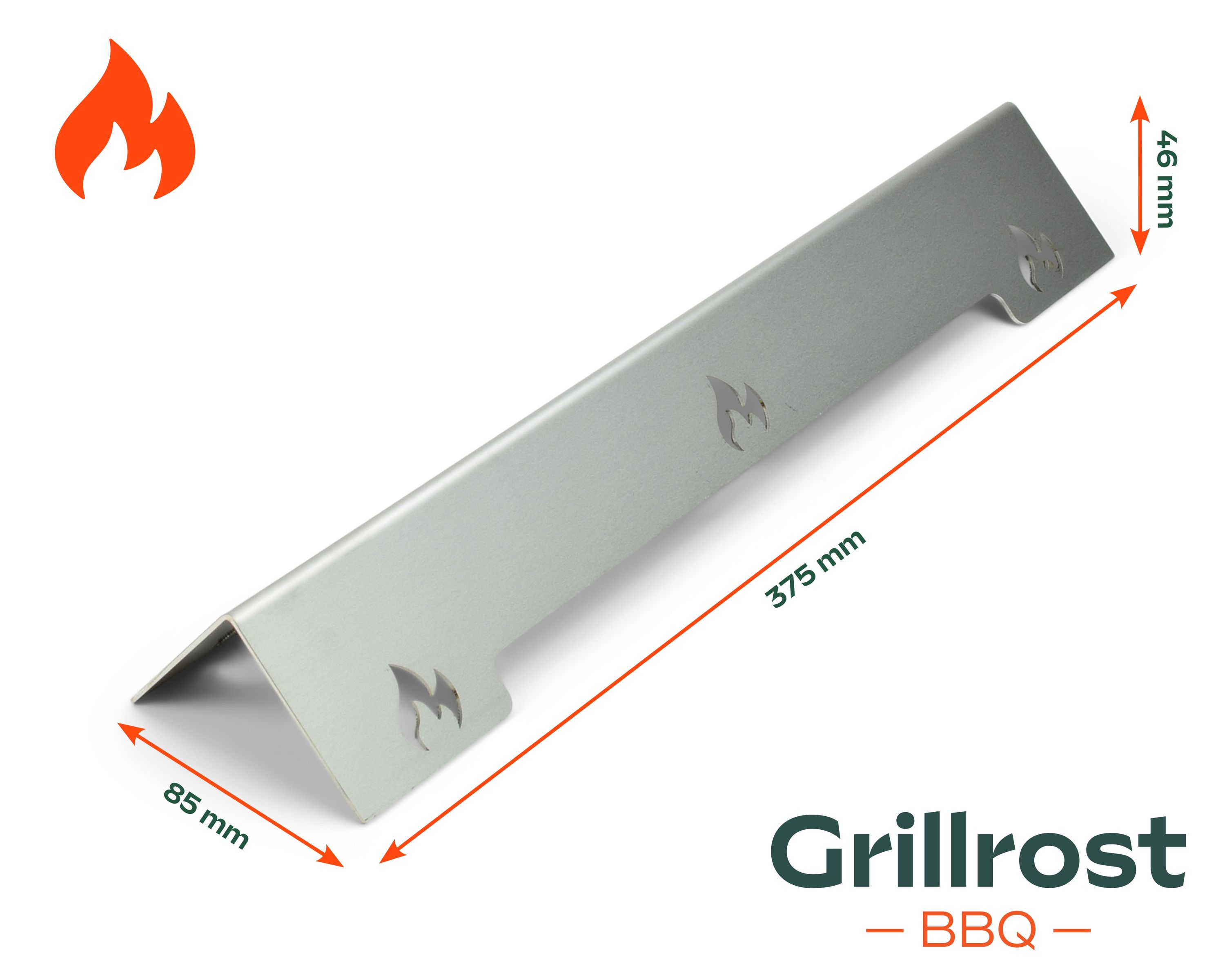 Stainless steel aroma rail for Burnhard Burner cover suitable for all Fred models