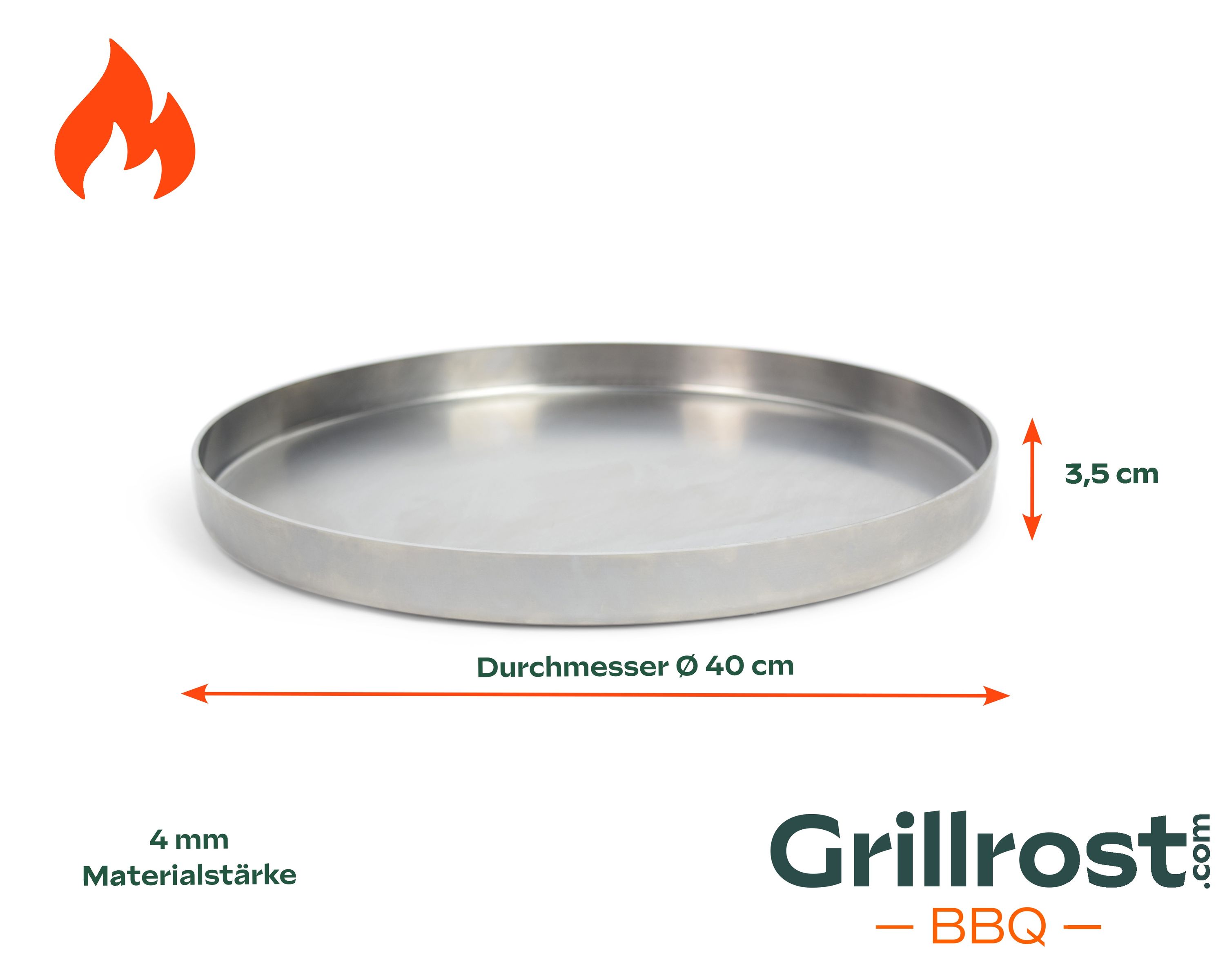 Grillrost.com grill plate | Plancha stainless steel V2A different sizes 