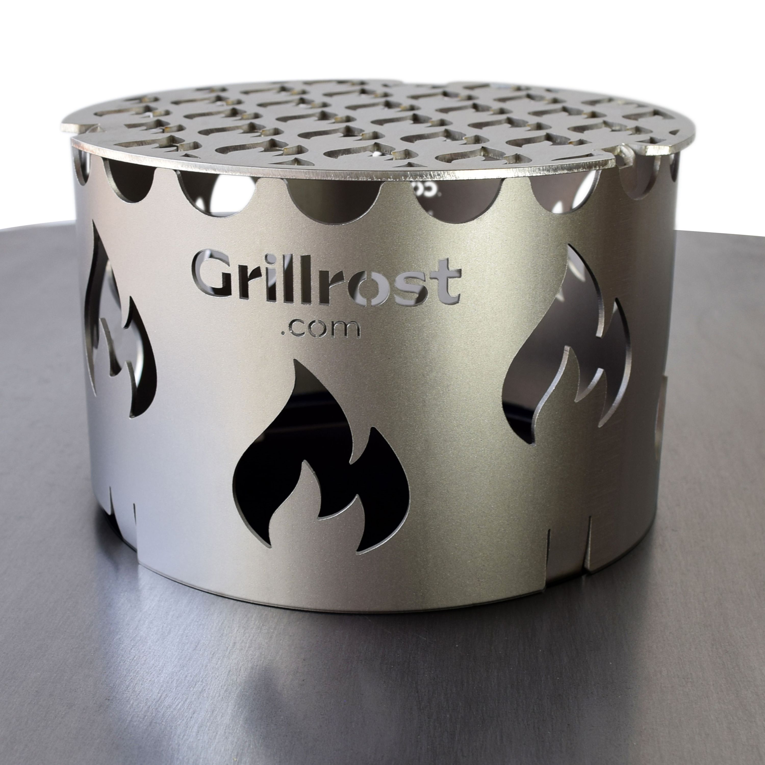 Edelstahl Wok-Aufsatz für Feuerplatten zum Wok-Grillen und Einfallschutz