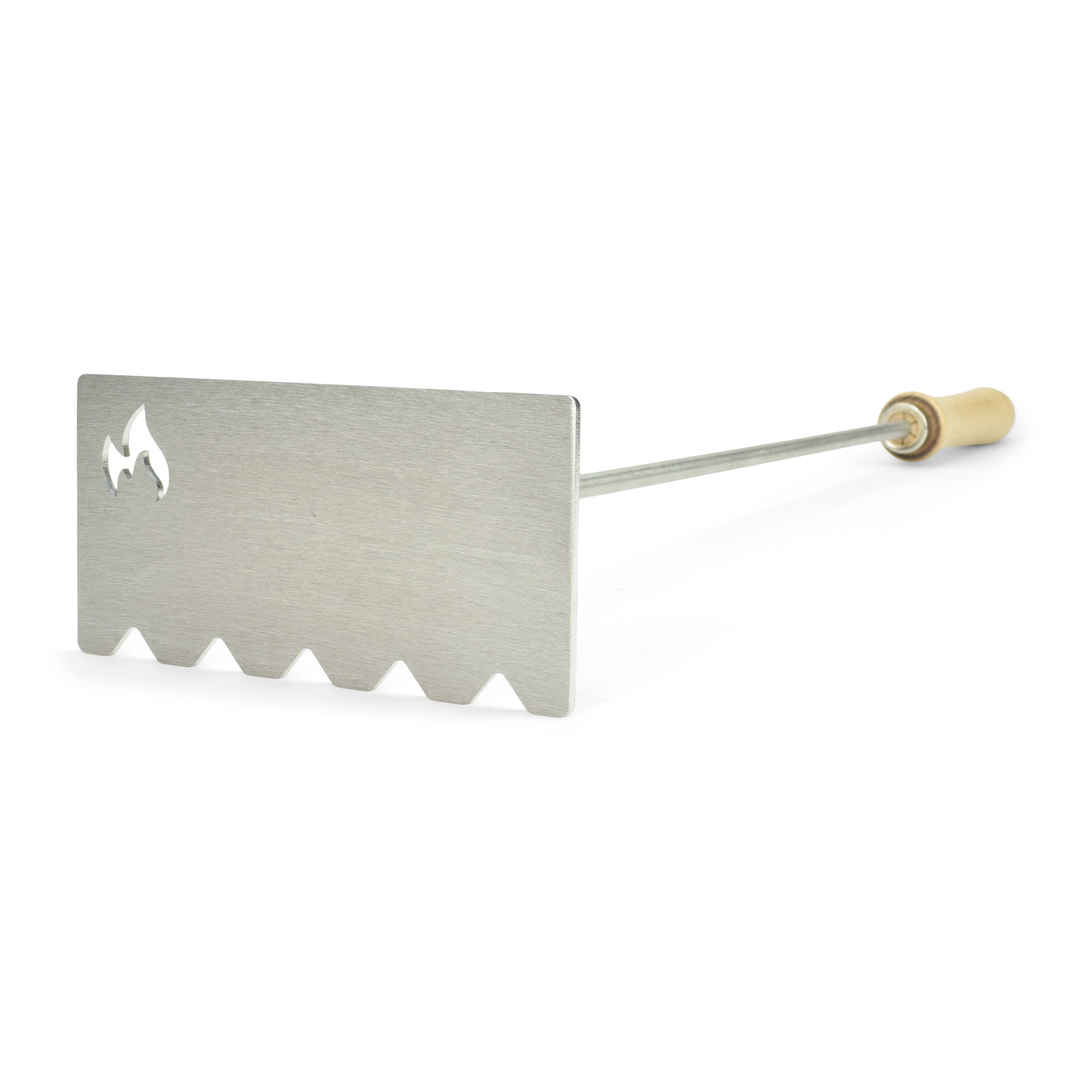 Stainless steel glow slide ash scraper For fireplace fire bowl and tiled stove