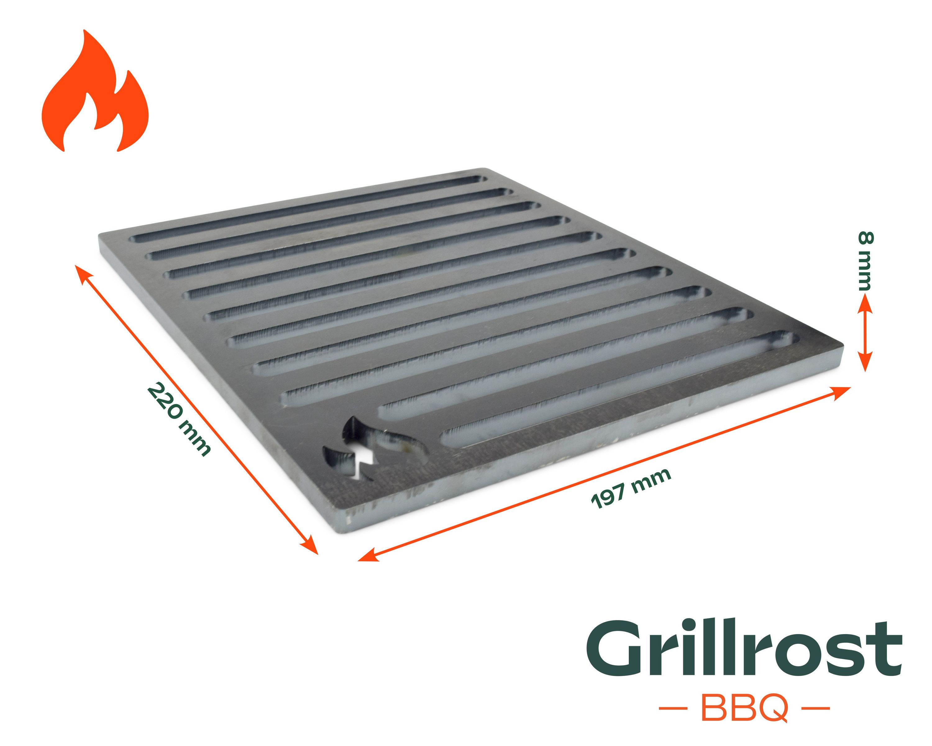 Solid steel oven grate more durable than cast iron grates - for stoves and fireplaces