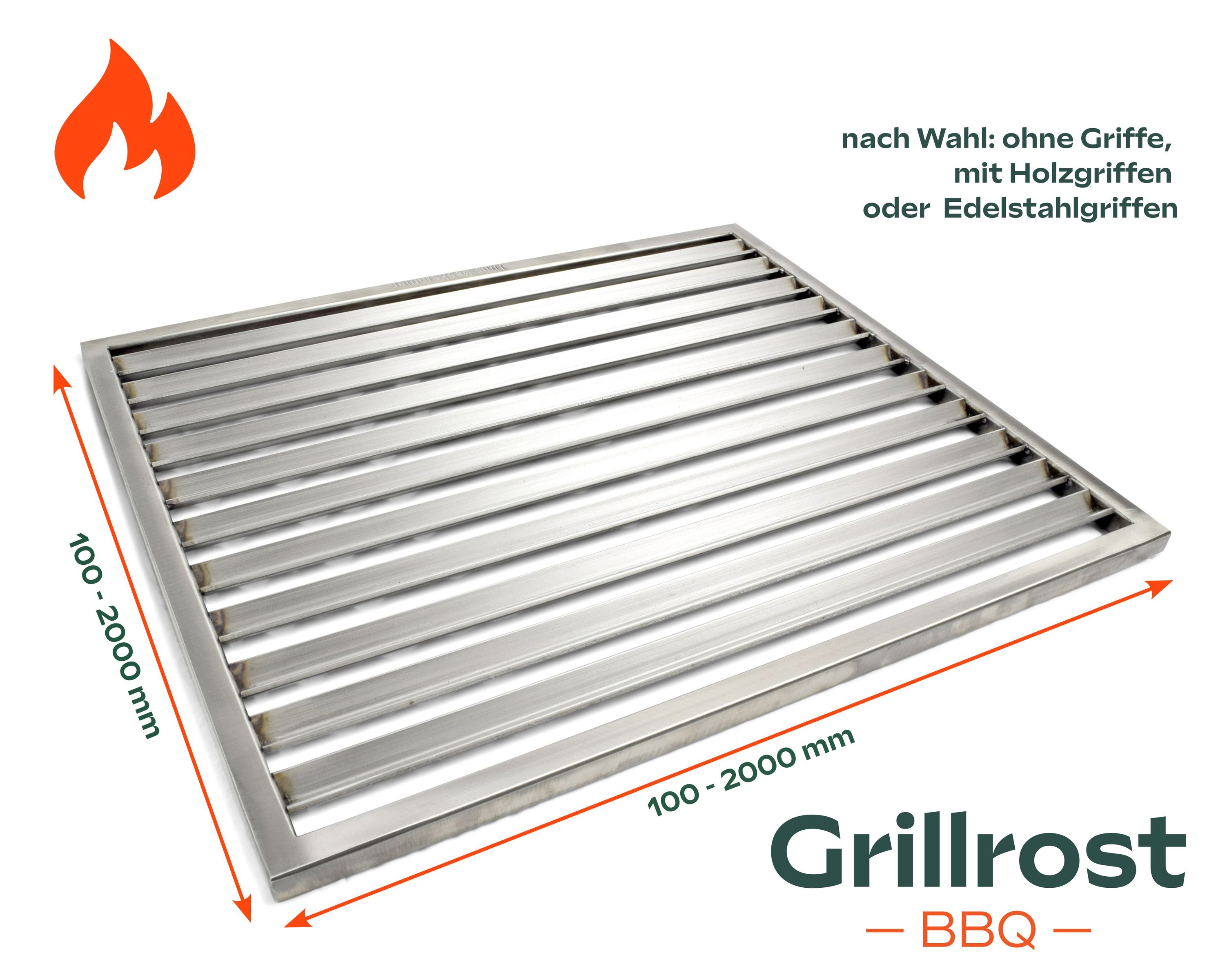 Barbecue grill made to measure ECKIG Model SOLID in stainless steel