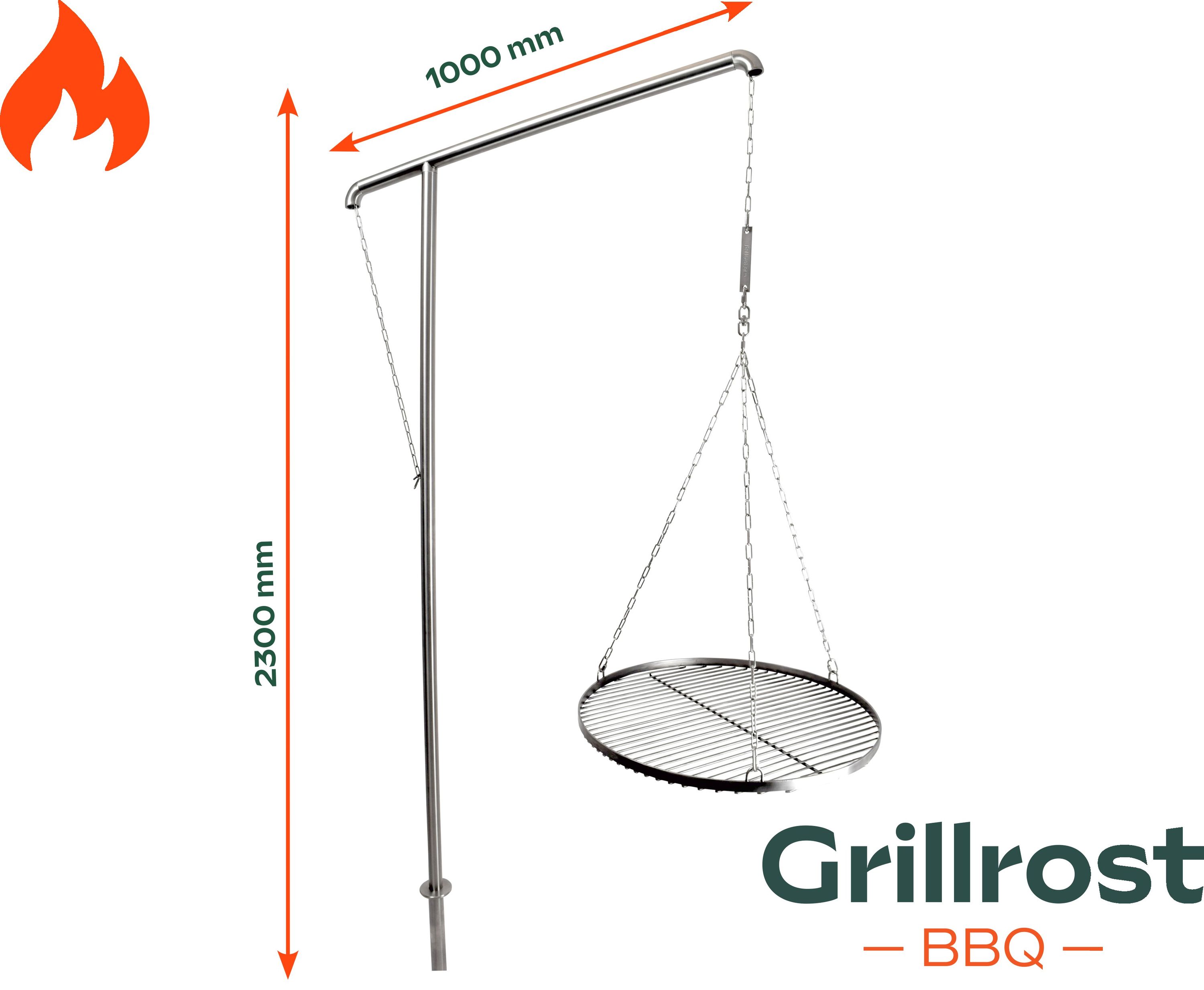 Stainless Steel Barbecue Boom Swivel Barbecue Pluggable solid gallows grill