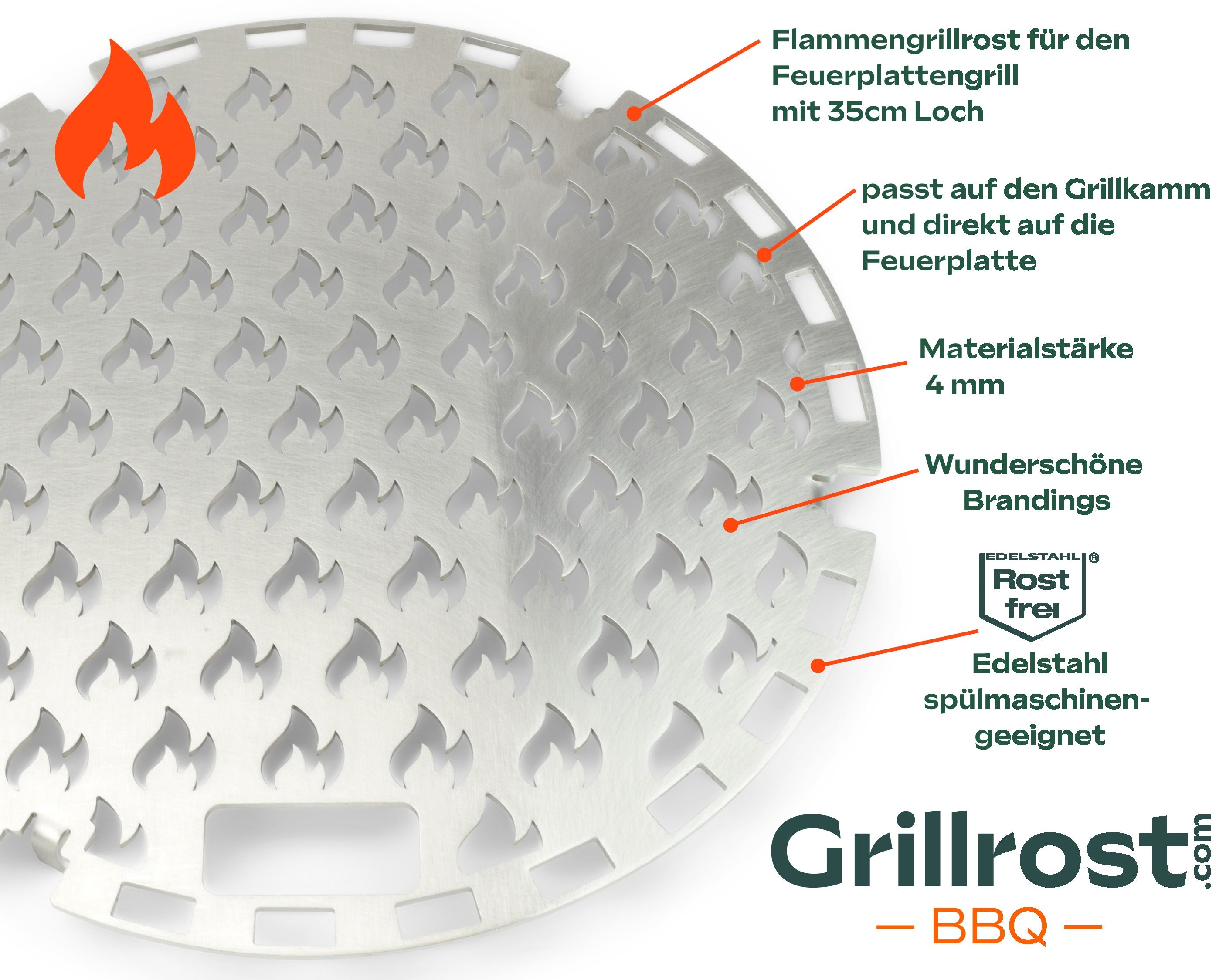 The fire plate grill Flame grill grate Direct flame branding