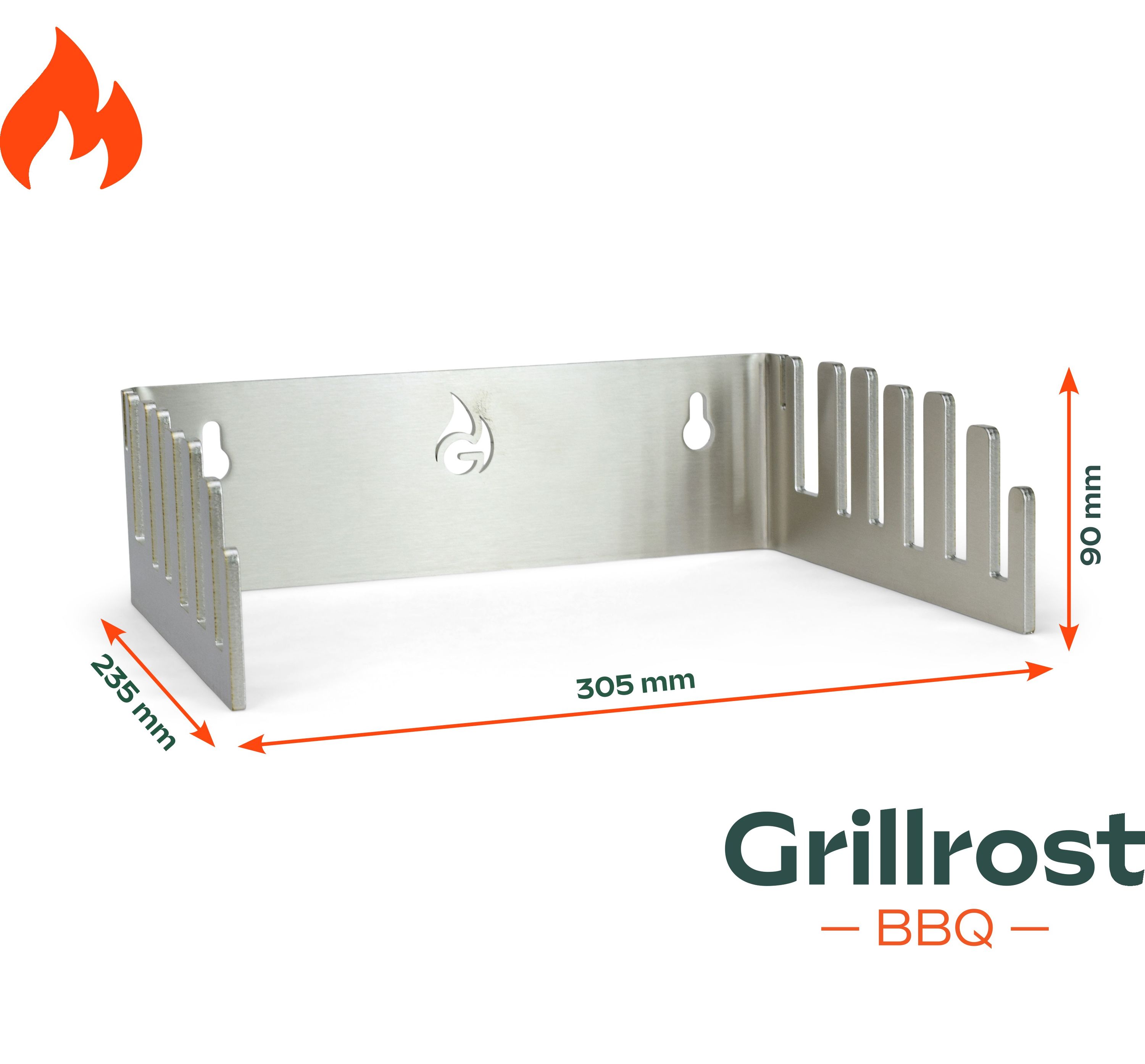Grate holder for ceramic grills suitable Kamado Monolith BGE etc.