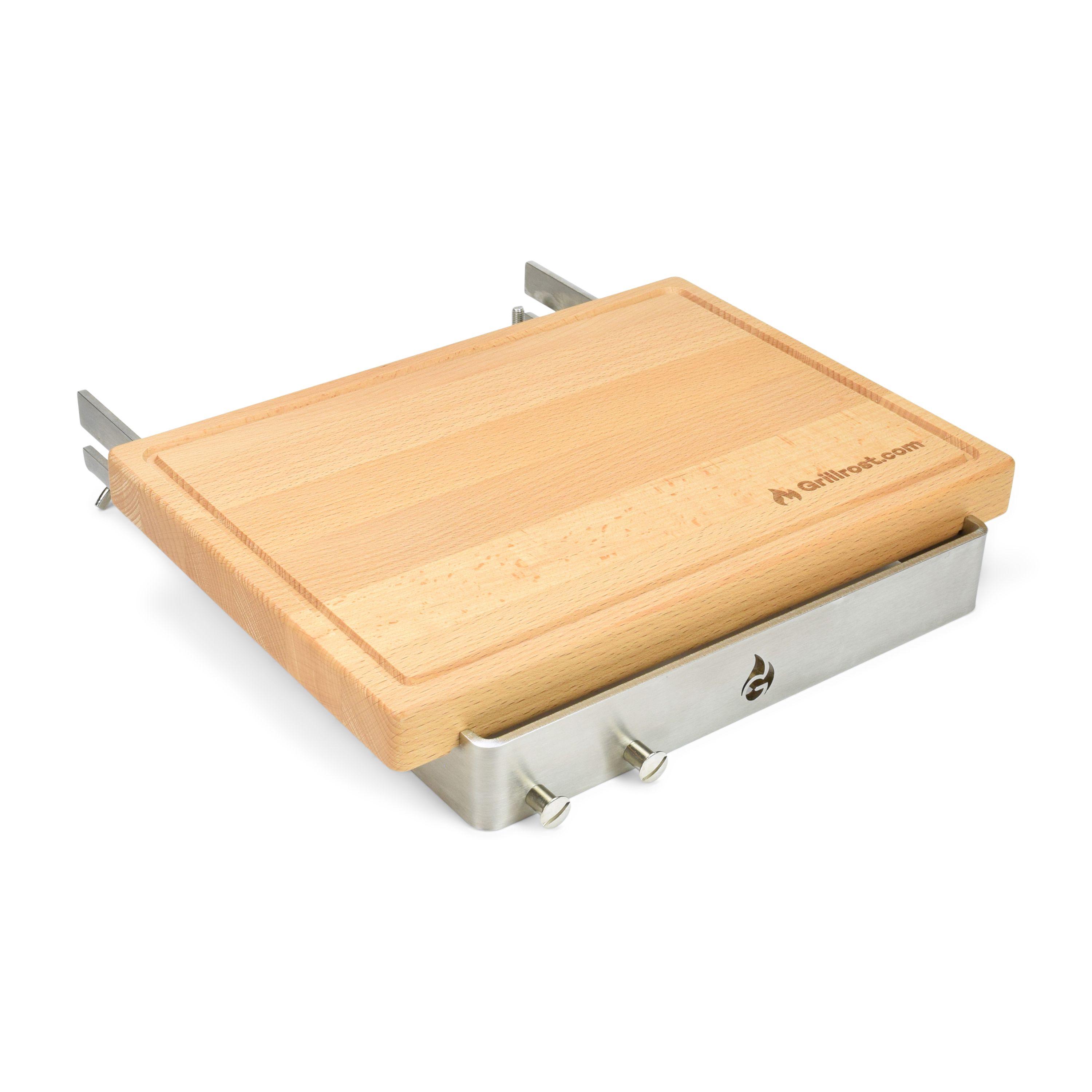 Wooden board with holder for fire plates Removable board - fire plates with 4-12mm thickness