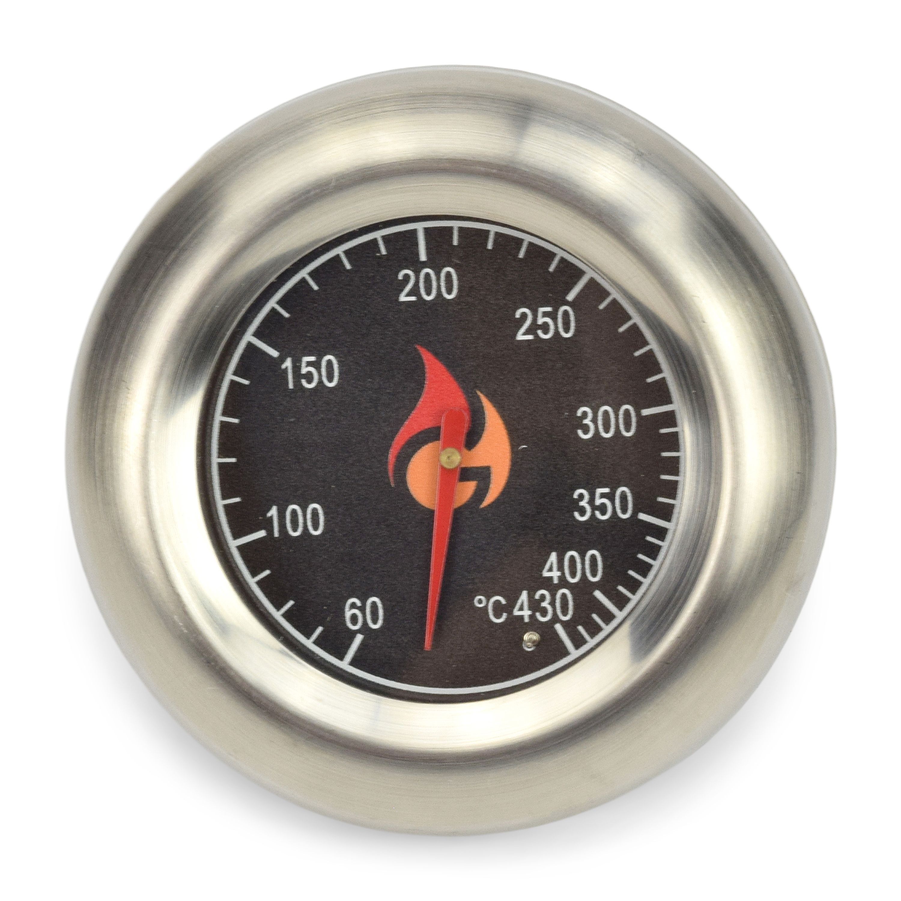Thermomètre à BBQ en acier inoxydable universel, convient à de nombreux barbecues