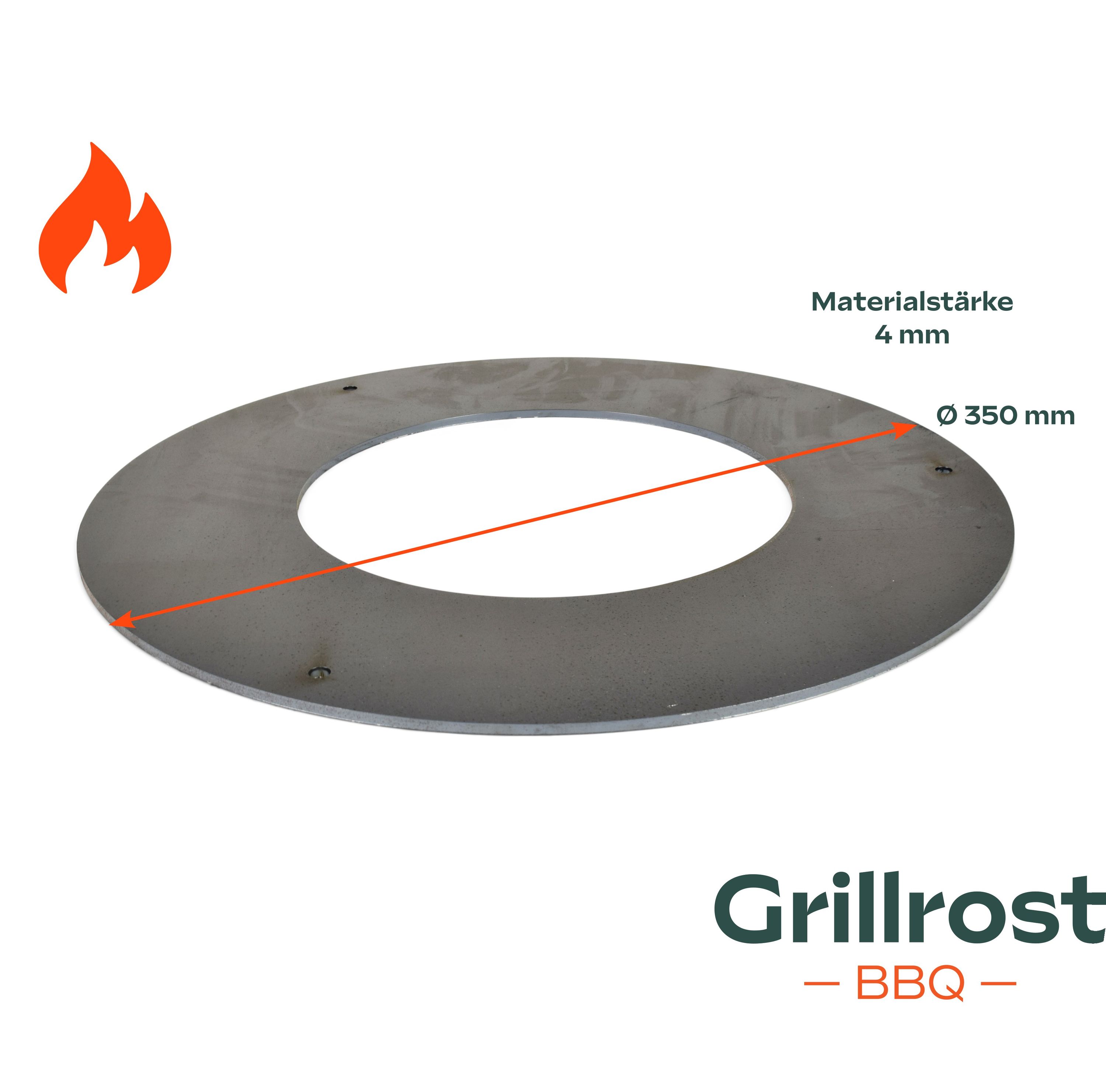Adapter plate for the fire plate grill Fire plate reducing ring to 20 cm