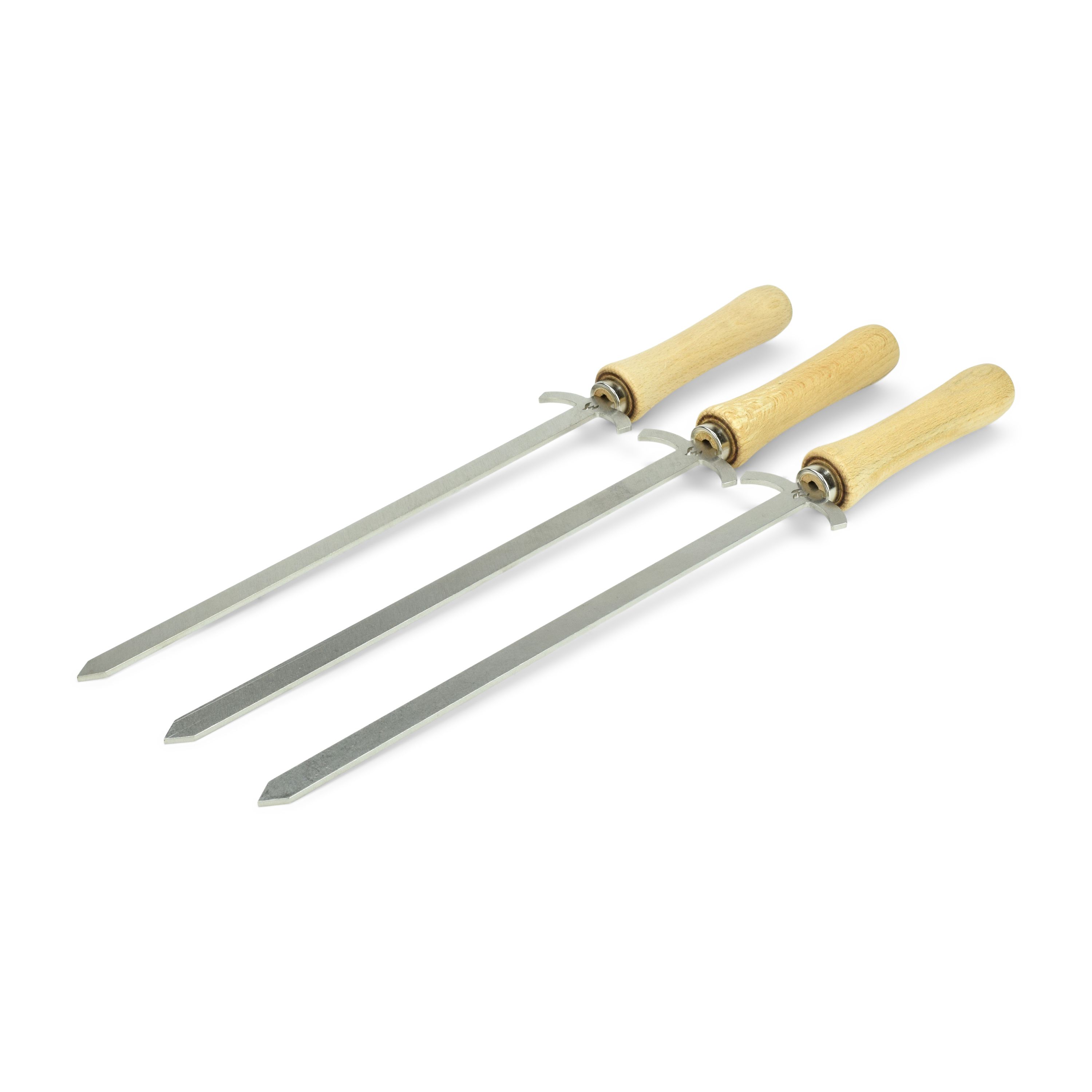 3 épées de barbecue en acier inoxydable la brochette à barbecue un peu différente - 44 cm de long