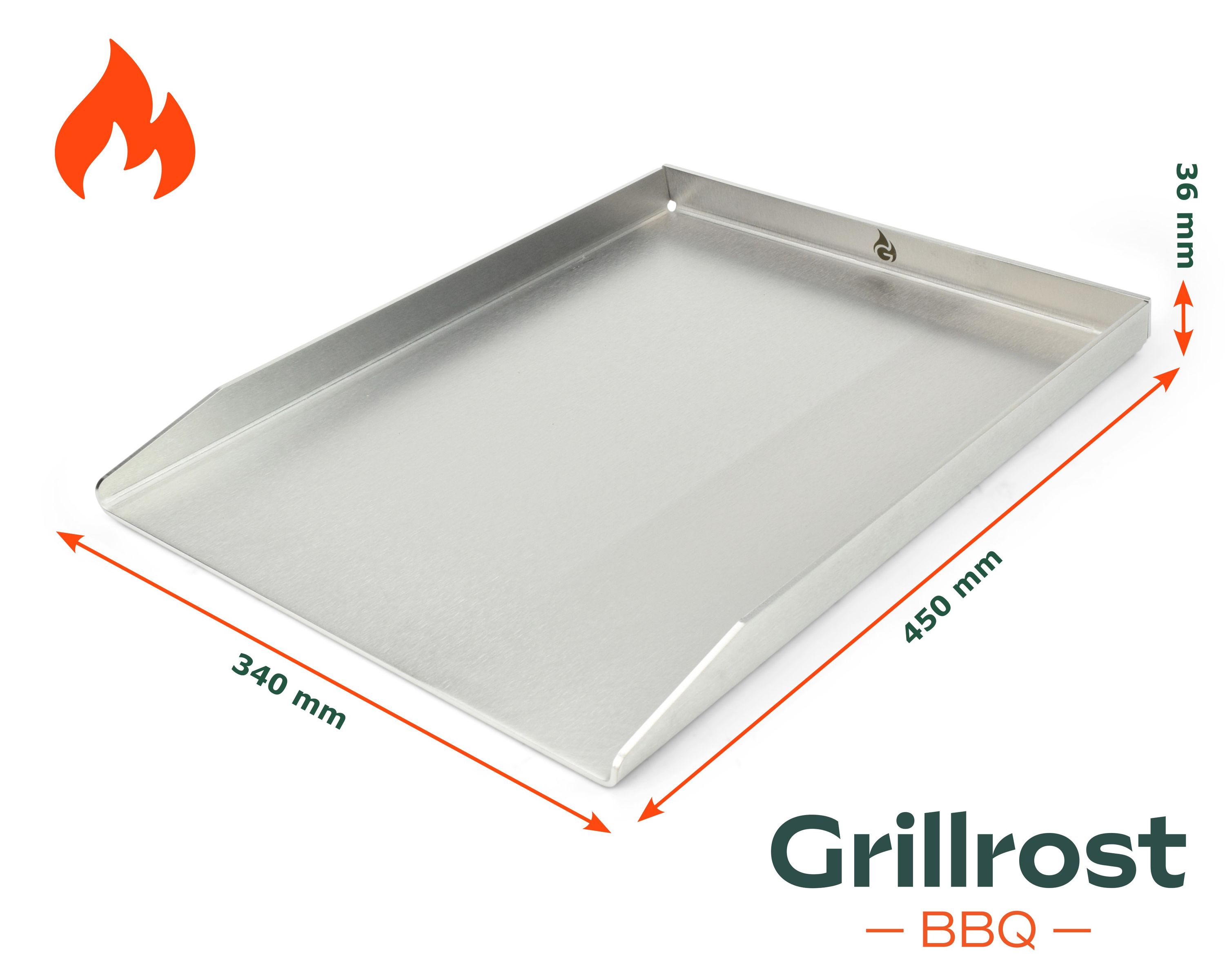 Stainless Steel Grill Plate - Plancha 45 x 34cm for Napoleon LEX LE 485 Prestige P500 and Rösle Videro G3 G4 G6