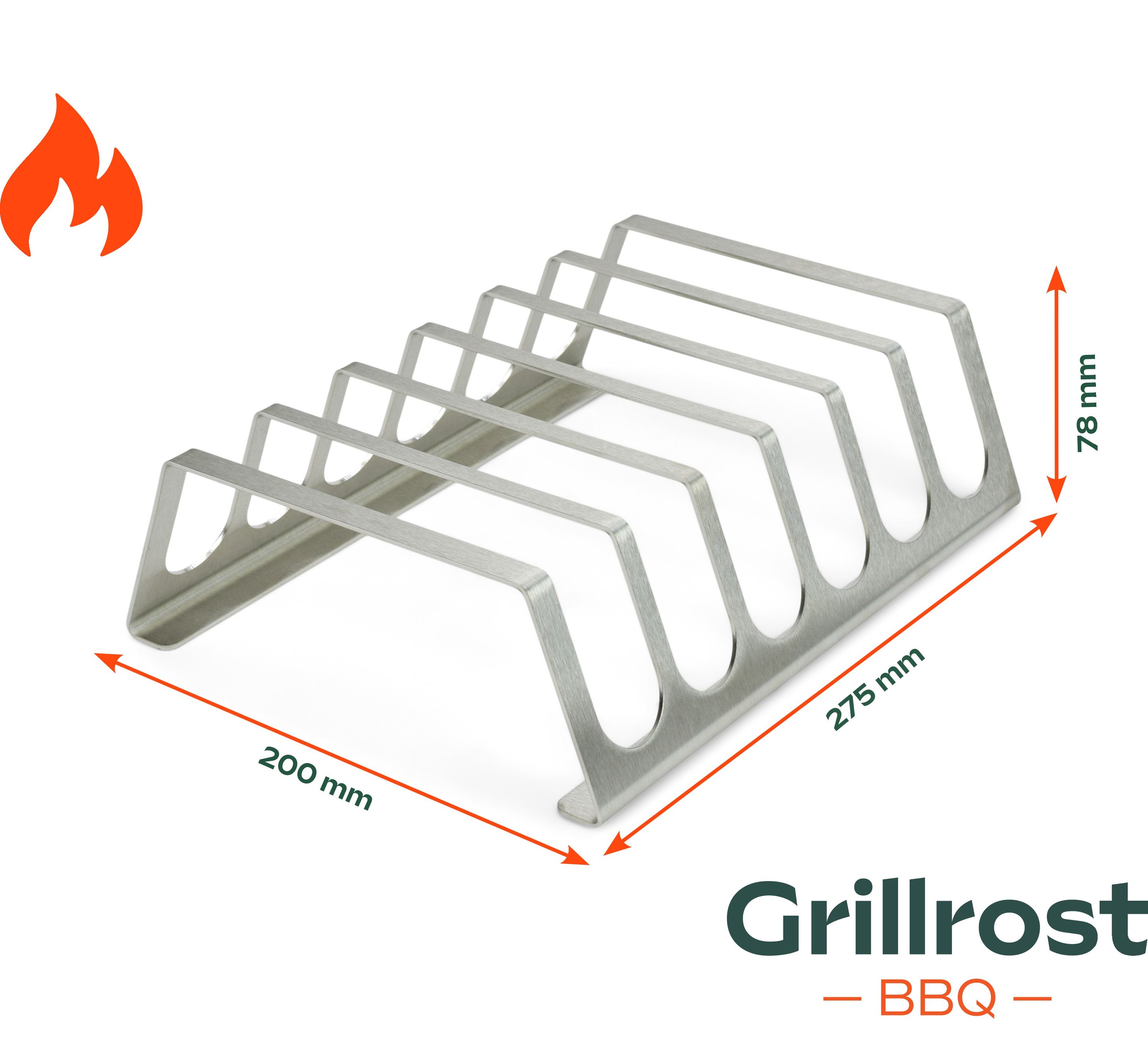 Stainless steel spare rib holder 6 ribrack for grill and oven