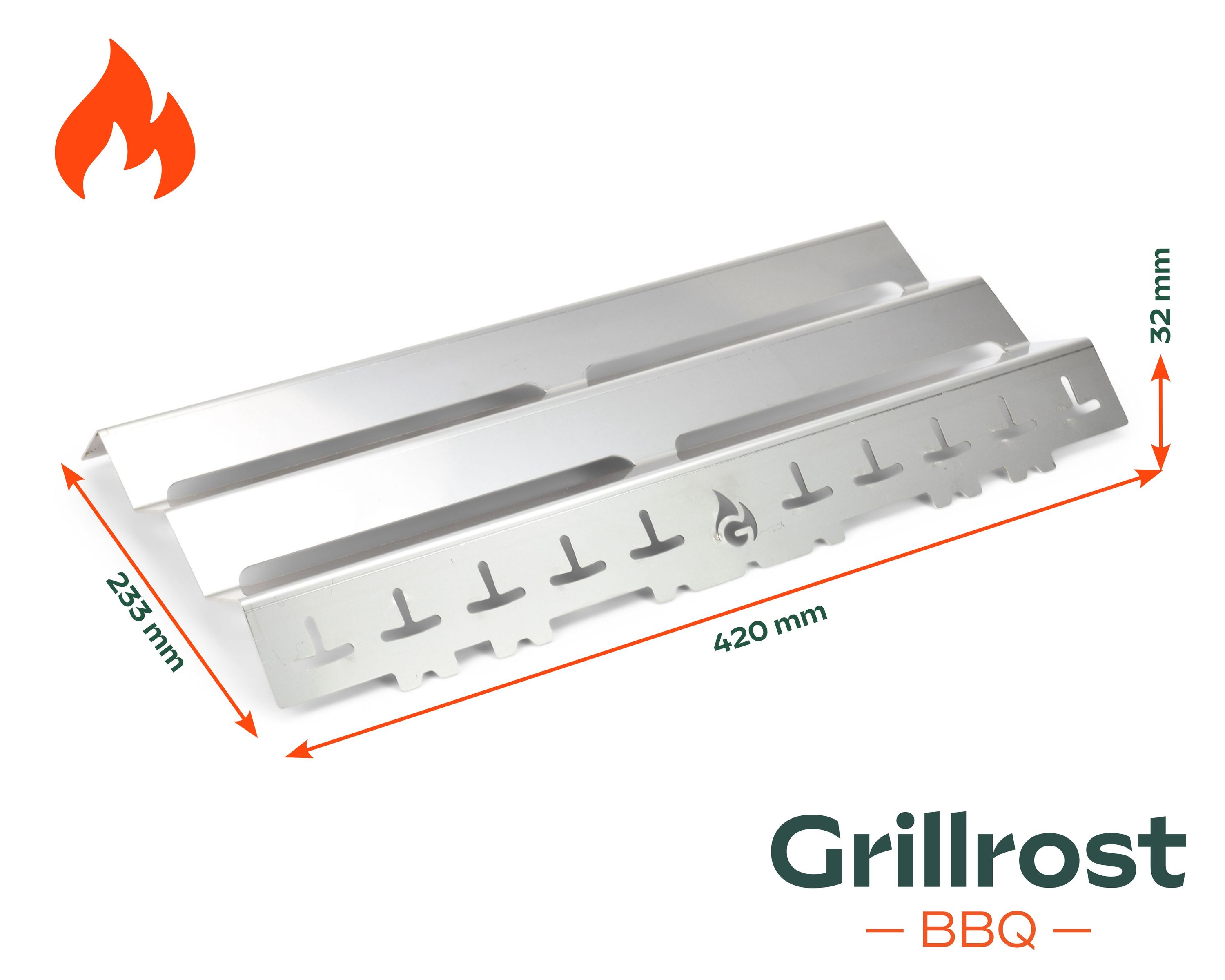 Aroma rail for Broil King Porta Chef 120 Hotter than the original "Flav-R-Wave